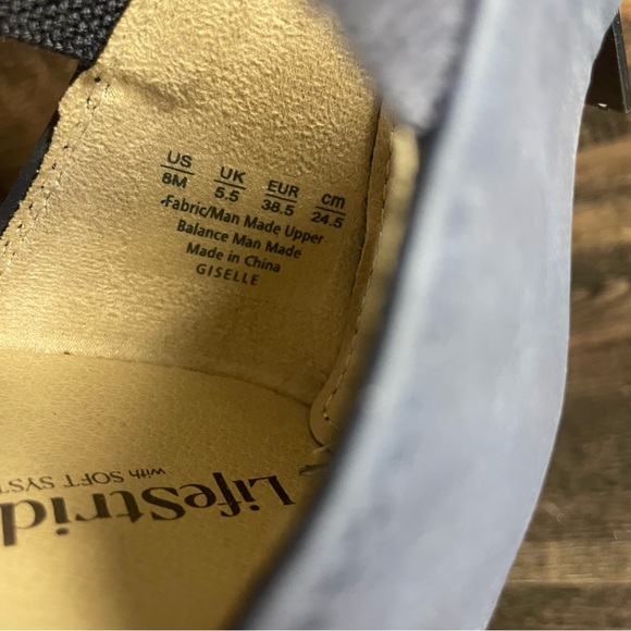 NWOT Women’s Platform Sandals with Navy Crisscross Straps Sz 8M - Picture 6 of 6